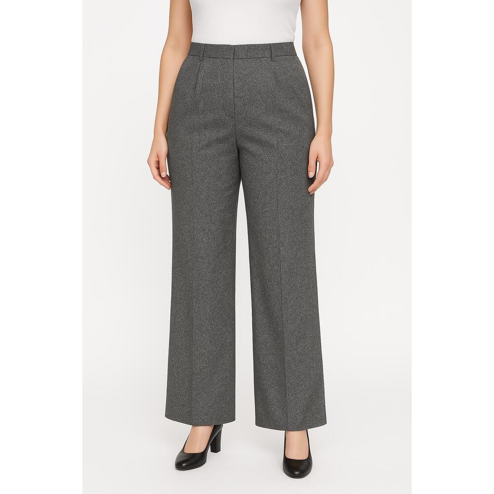 SAG HARBOR Pants Womens Size 16 Gray Wide leg High waisted‎ High Rise Patterned